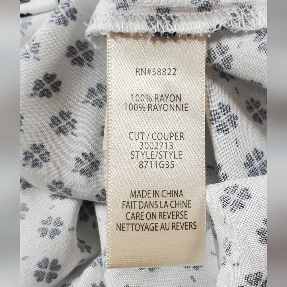 Max Studio 4 Leaf Clover Blouse Button Down Shirt - image 8